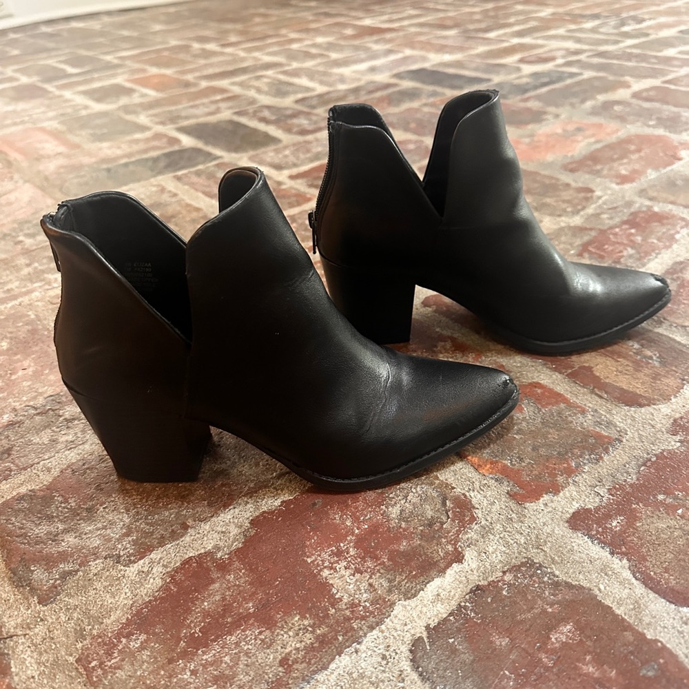 Sun + Stone Black Ankle Booties